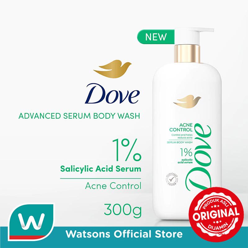 [NEW!] Dove Advanced Serum Acne Control Body Wash - Sabun Mandi Cair untuk Mengatasi Jerawat Tubuh 300g