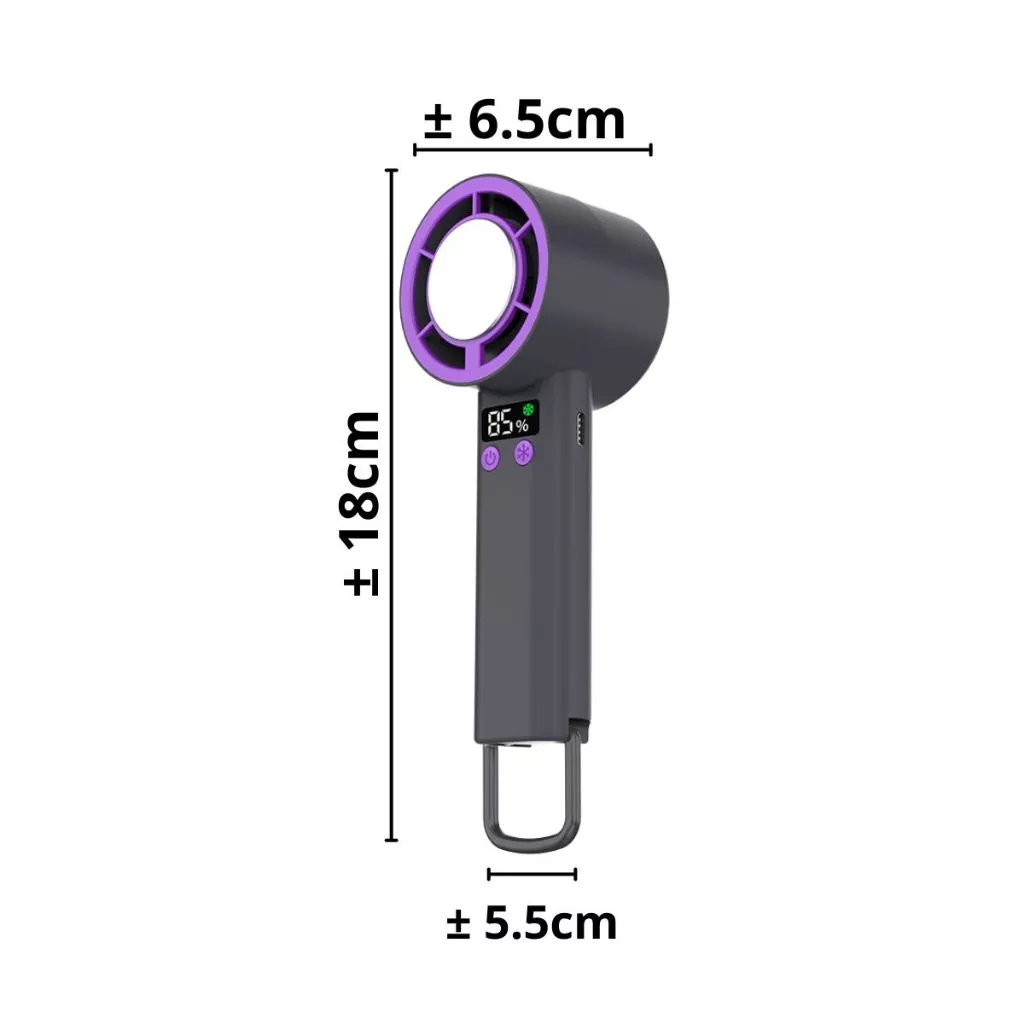 Kipas Mini Tangan 100 Speed Led Type-C Dingin - Gambar 3