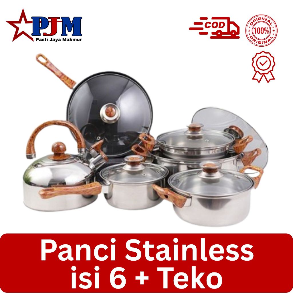 Price Drop! Stainless steel Pot Set of 6 Plus Teapot/ Pot set + full ...