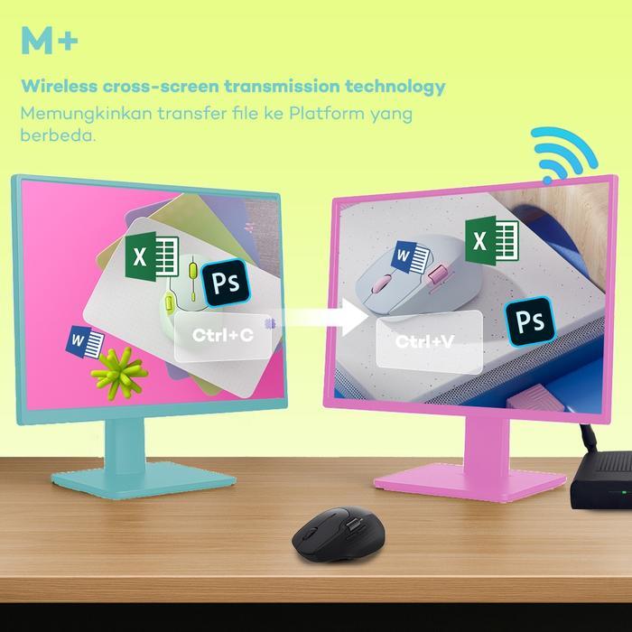 RAPOO MT560 / MT-560 / MT 560 Multi-mode Wireless Mouse With Thumb Wheel / Side Scroller - Gambar 3