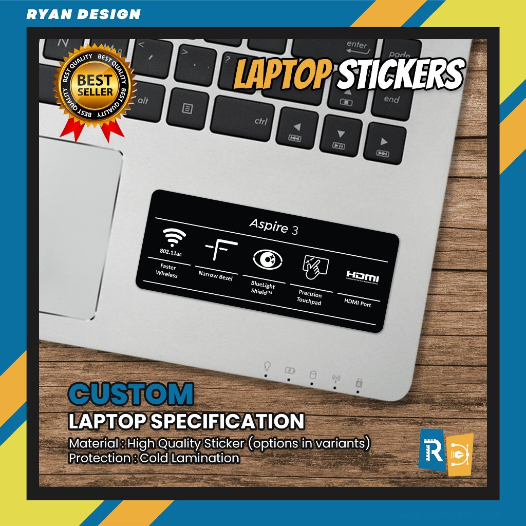 Acer Aspire 3 A315 42 R0XU Laptop Logo Sticker Laptop Features ...