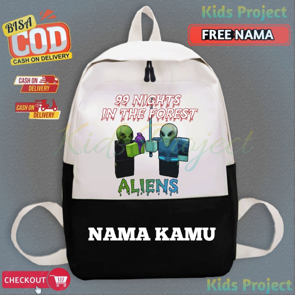 ALIENS 99 NIGHTS IN THE FOREST ROBLOX NEW KIDS BACKPACK | Shopee Singapore