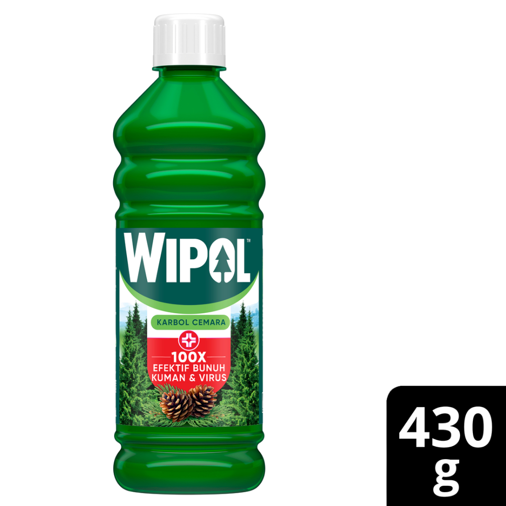 Wipol Pembersih Lantai Karbol Cemara Botol 430g