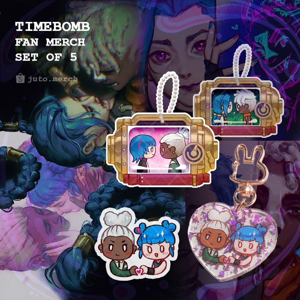 TIMEBOMB EKKO JINX SET OF 5 ( ARCANE LEAGUE OF LEGENDS FAN MERCH ...