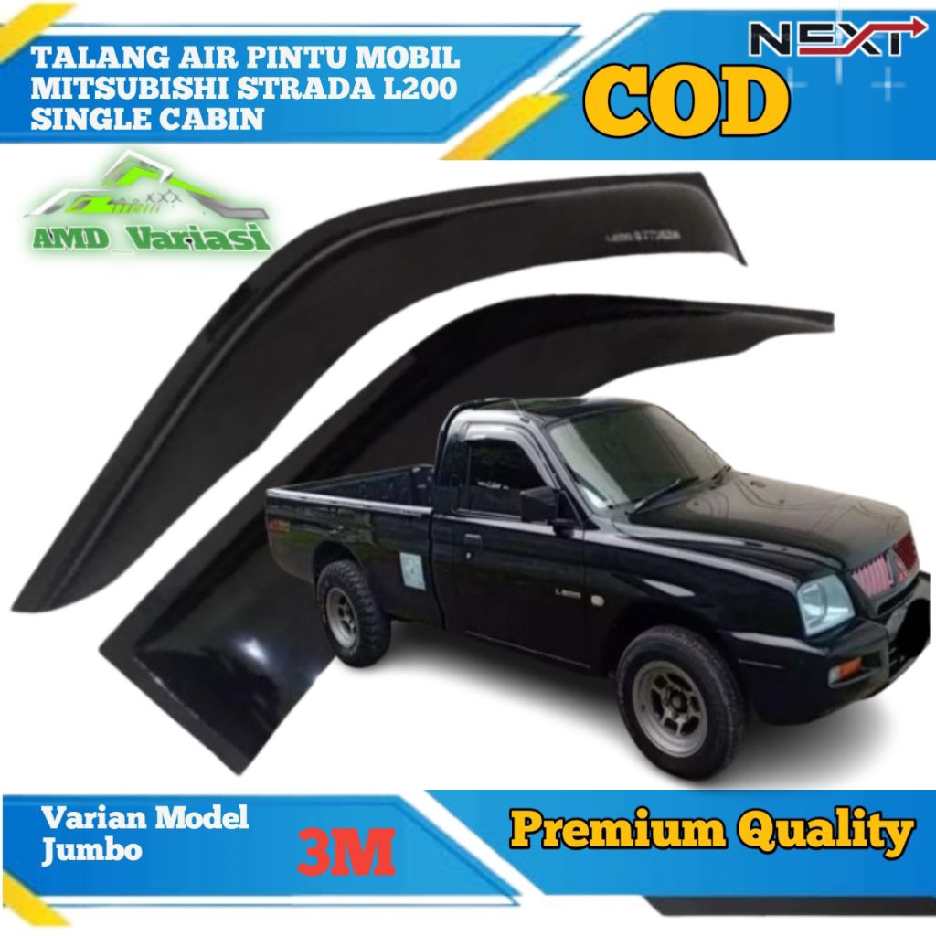 Mitsubishi Strada L200 Single Cabin Premium Quality 2-Door Car Gutter ...