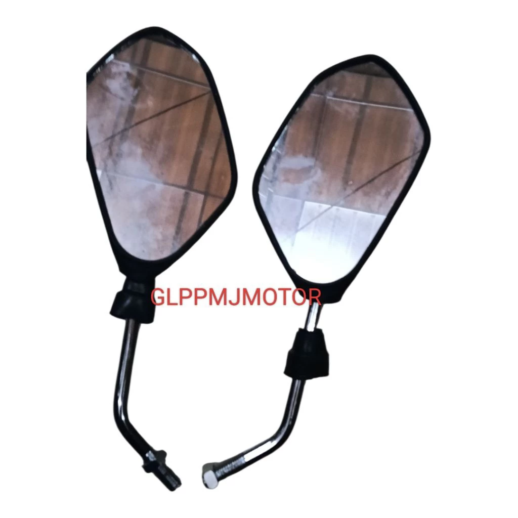 Spion Variasi Racing TST Hitam Universal Untuk Semua Motor Beat Vario Mio Supra Karisma Revo Blade Vixion Cb 150r Tiger Megapro Verza Fu smash Shogun Vega Jupiter MX King Dll - Gambar 2