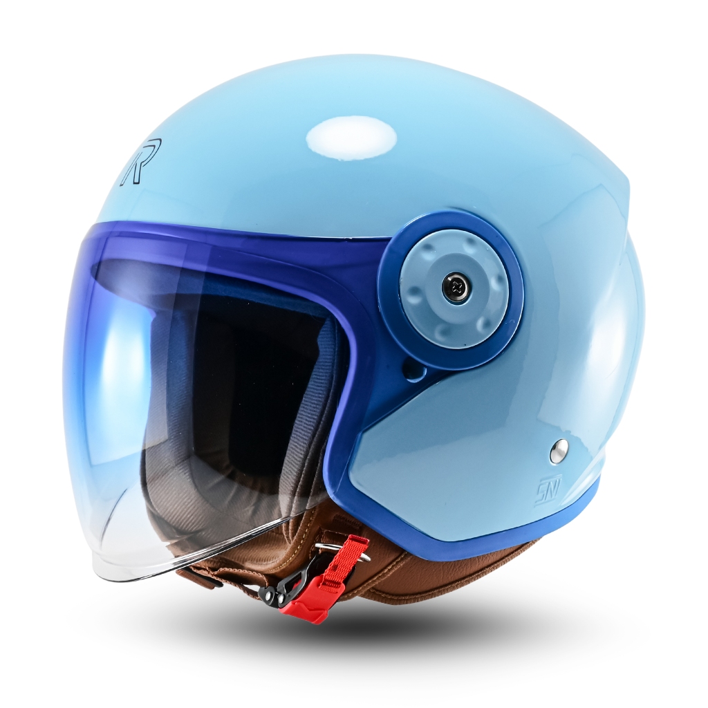 Helm R-SIX Verona Retro Helem Bogo Cewek Cowok SNI Half Face Kekinian - Gambar 2