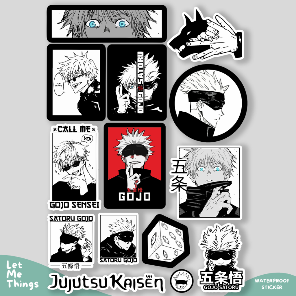 TUMBLR HP GOJO SATORU JJK Anime Sticker Waterproof for Helmet case ...