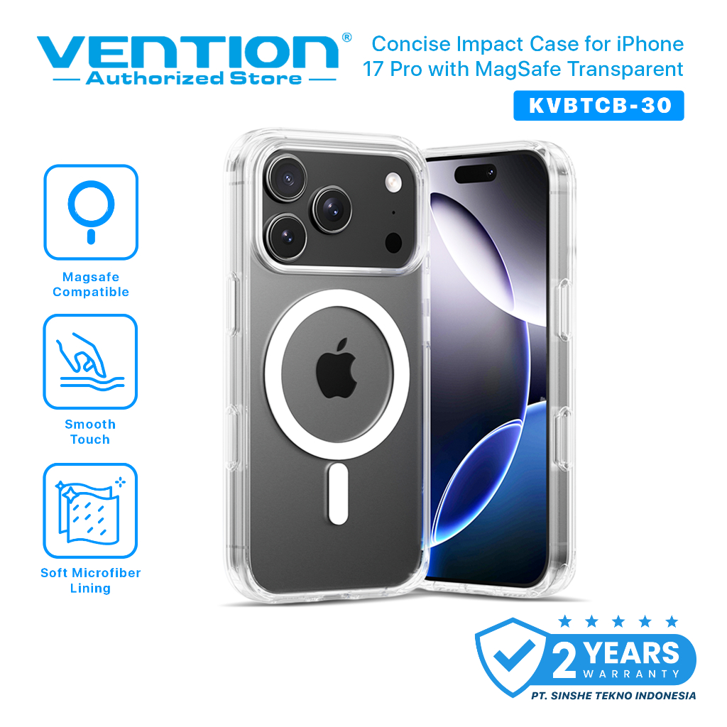 Vention Concise Casing iPhone 17 Air Pro Max Magnetic Magsafe Transparant Case