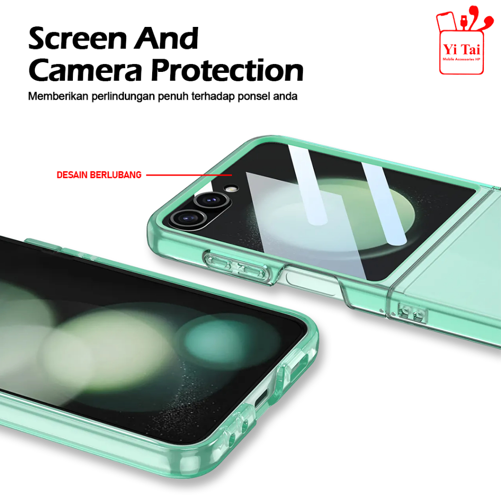 YI TAI - YC80 Case Color Transparent Oppo Find N2 Flip N3 Flip Yitai Indonesia - Gambar 2