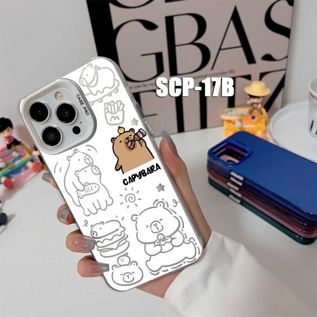 Case Gambar Realme 10 Pro Realme 11 4G Realme 11 Pro Realme 11 Pro Plus Realme 12 5G Realme 12 Pro Plus Case gambar Capybara Cute SCP-17 Case Hologram Imd - Gambar 4