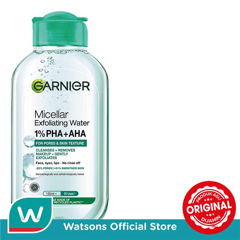 Garnier Micellar Peeling Water 1% AHA + PHA 125ml - Gambar 2