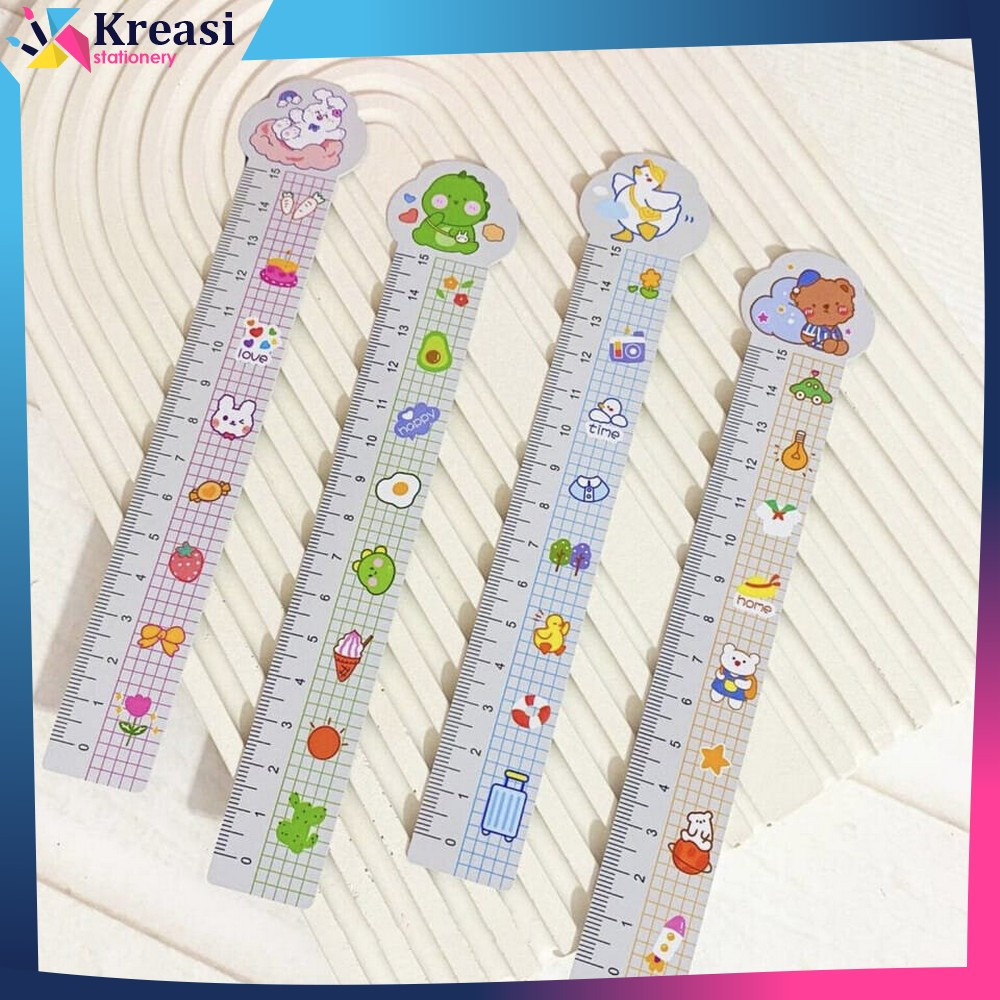 EC 15cm Plastic Student Ruler Cute Character School Stationery Cute ...
