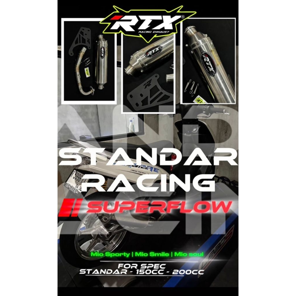 MIO Standard Racing EXHAUST SUPERFLOW TYPE Mio Sporty Mio Smile Mio ...