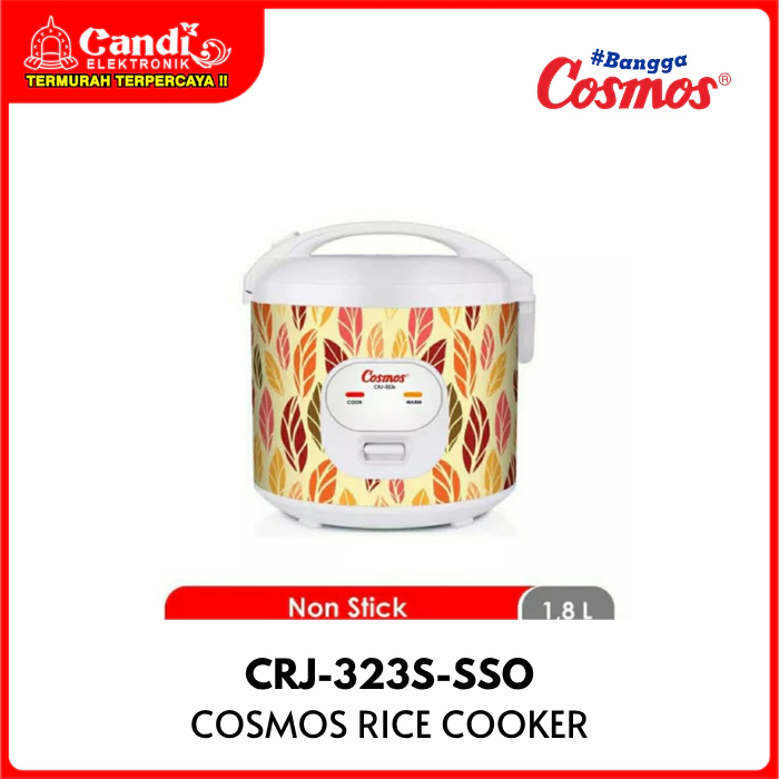 COSMOS Rice Cooker 1,8 Liter Anti Lengket CRJ-323S-SSO