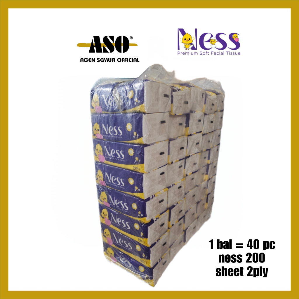 [ BAL ] Tissue tisu NESS 200 sheet 2ply facial tissue 2ply ( ISI 40 )