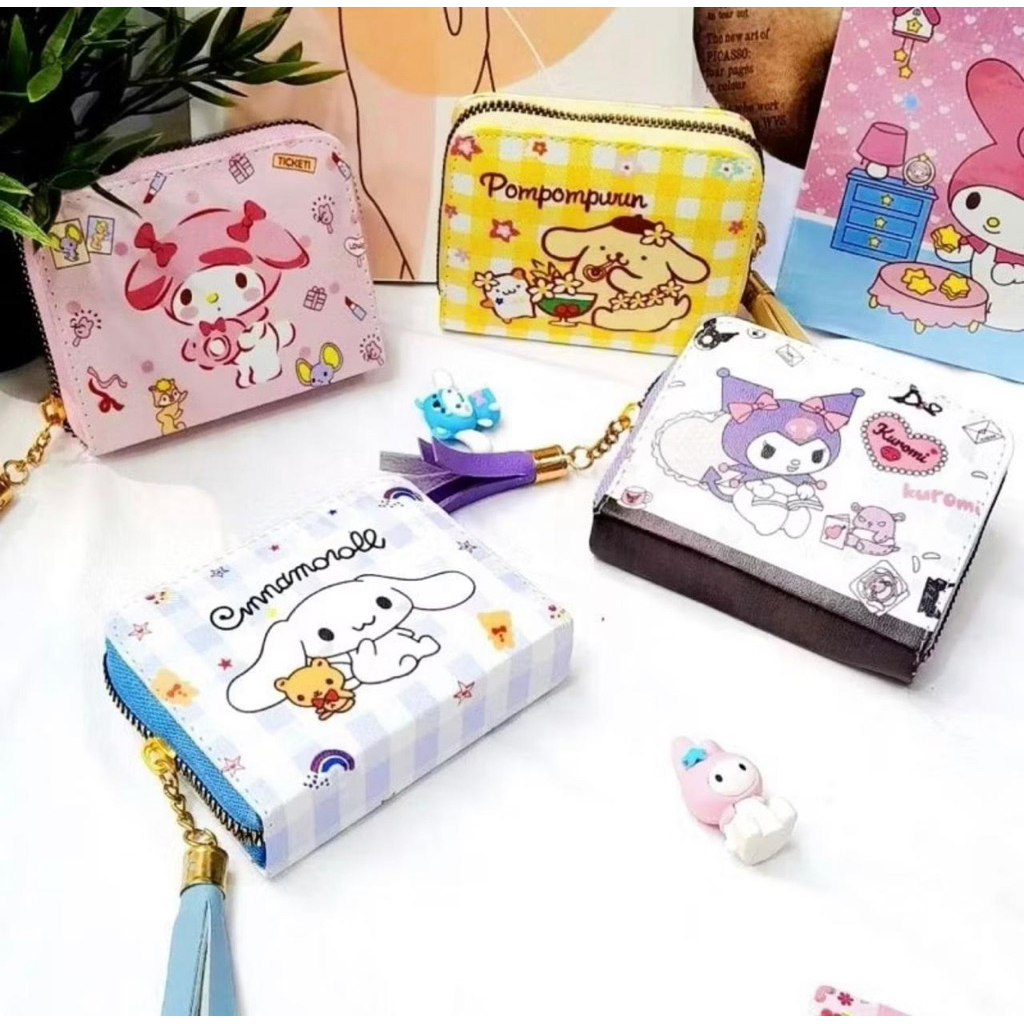 12pc Dompet Kelly Belly Dompet Motif Card Resleting Dompet Wanita - Gambar 4