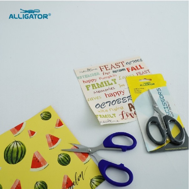 Alligator Gunting Extra Small Scissors Black dan Blue Grip - Gambar 2