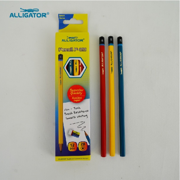 Alligator Pensil Menulis 2B 1box isi 12 pcs