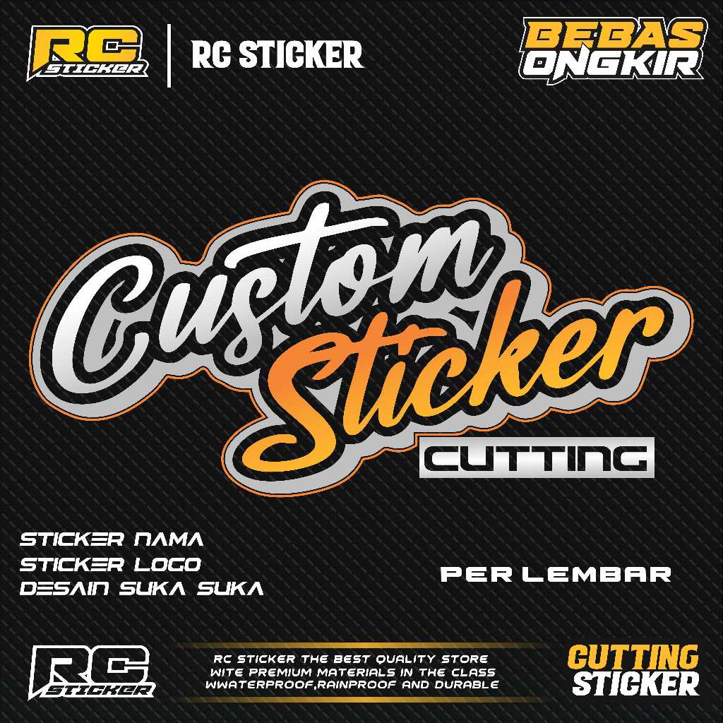 CUSTOM CUTTING STICKERS PER SHEET - motorcycle stickers, Car stickers ...