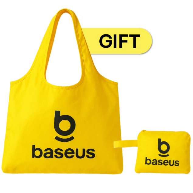 Baseus Shopping Bag Yellow Color Portable & Foldable - Gambar 3