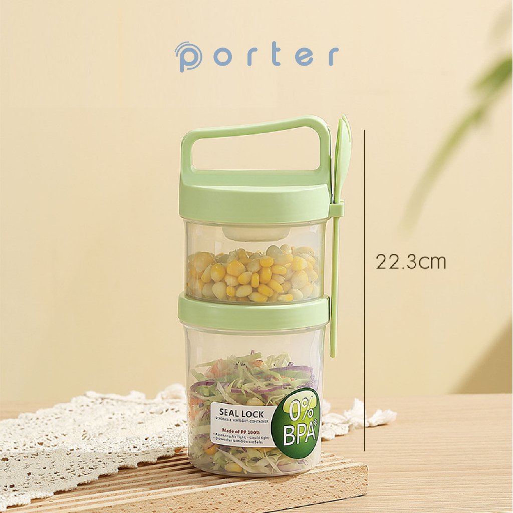 PORTER 2 Ways Container | 2 in 1 Yogurt Cup | 2 IN 1 Food Container ...