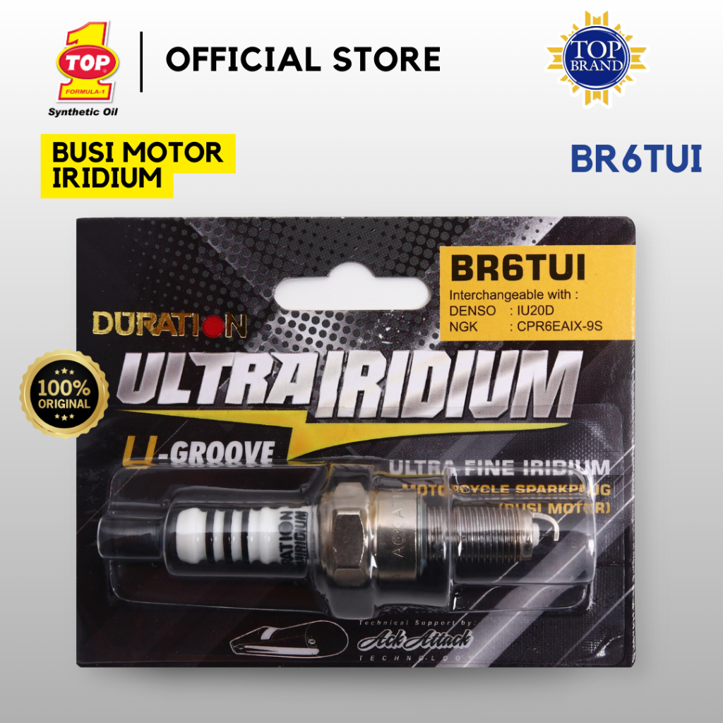 TOP 1 Busi Motor Iridium BR6TUI - Blade - PCX - Nmax - Aerox