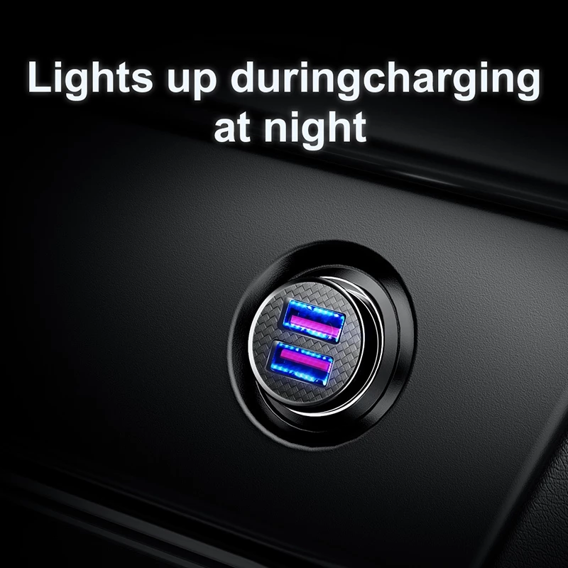 Baseus Circular Plastic A+A / C+A 30W Dual QC3.0 Quick Car Charger - Gambar 3