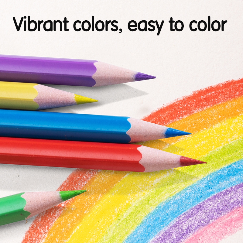 Deli Wood-Free Color Pencil / Pensil Warna 12/24/36 Warna Wood-Free EC107 - Gambar 2