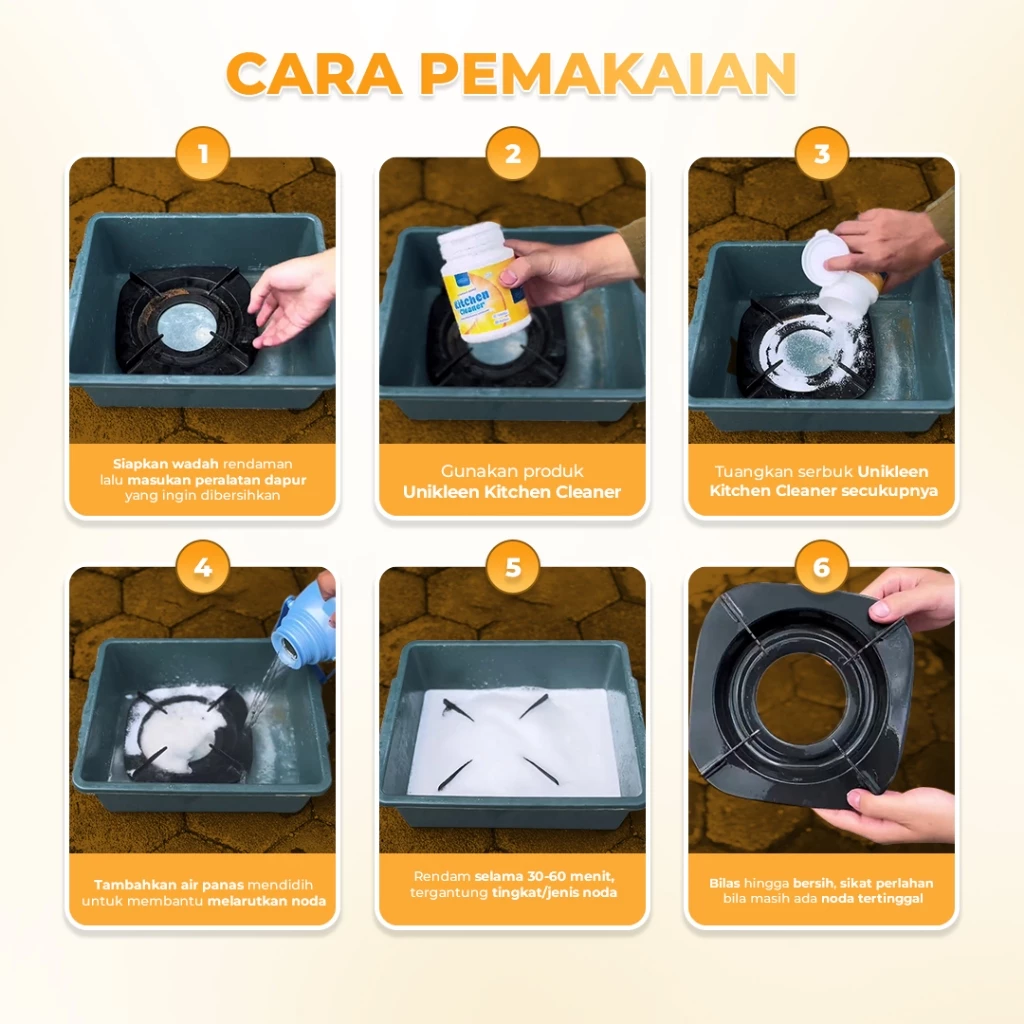 UNIKLEEN penghilang noda peralatan dapur / penghilang kuning blender / kitchen cleaner / pembersih peralatan dapur viral / kotoran membandel / panci / katel wajan - Gambar 4