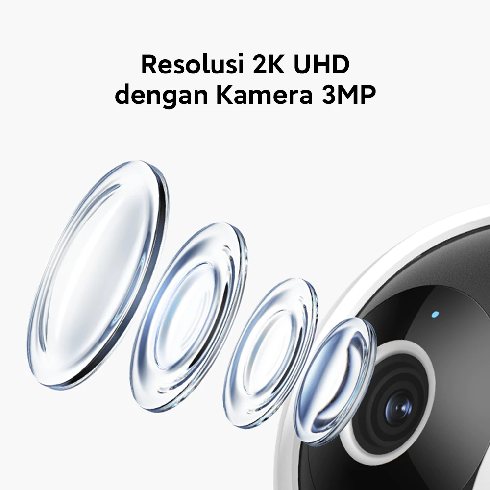 Xiaomi Smart Camera C302 / Resolusi 2K UHD dengan Kamera 3MP / Pelindung lensa fisik / Cakupan dan perlindungan 360° / Deteksi AI manusia & hewan peliharaan / CCTV WiFi [Xiaomi Official Store] - Gambar 2