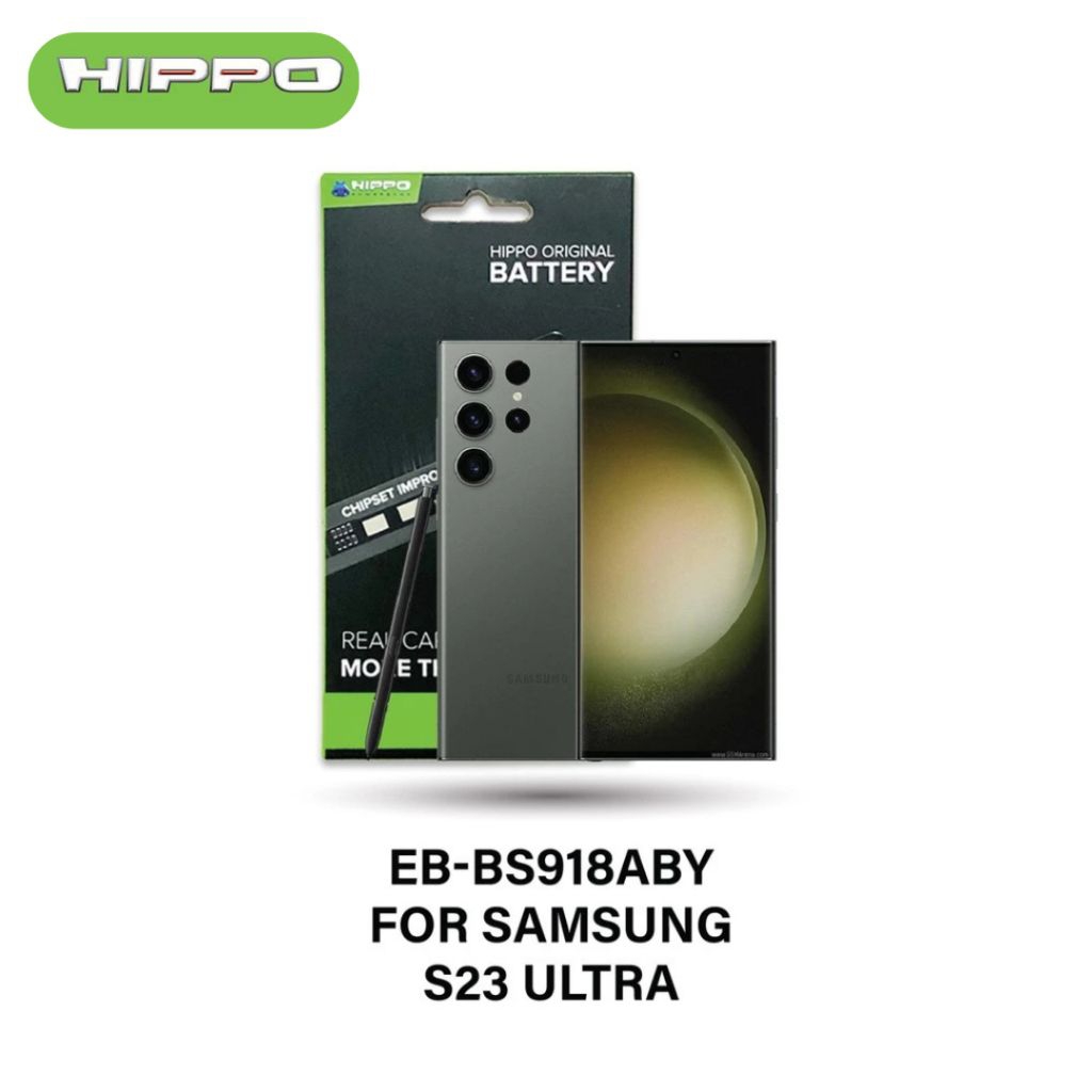 Hippo Baterai SAMSUNG S918 GALAXY S23 ULTRA 5000mAh Battery Batere Batrai Batre Original Cell Garansi resmi