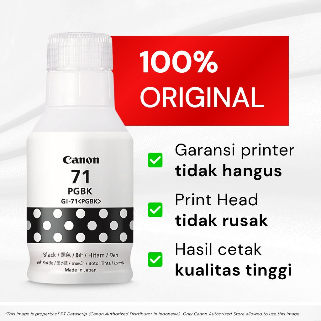 FixPrint 100% ORIGINAL Tinta Canon GI 71 Pigment Black - Printer G1730 G1737 G2730 G2770 G3730 G3770 G4770 G4780 G1020 G2020 G3020 - Gambar 2