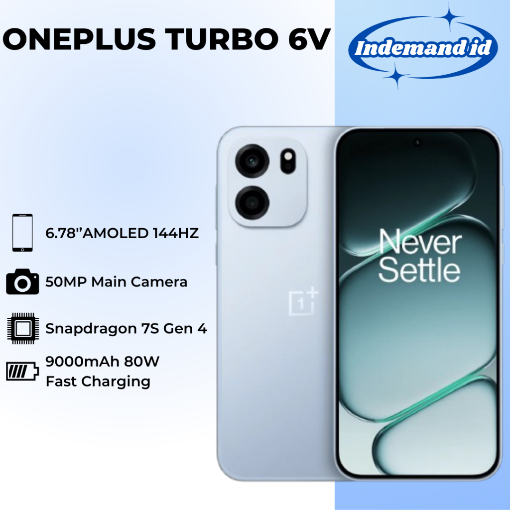 Oneplus Turbo 6V 5G 6,78''AMOLED 144HZ Snapdragon 7S Gen 4 9000mAh 80W 50MP