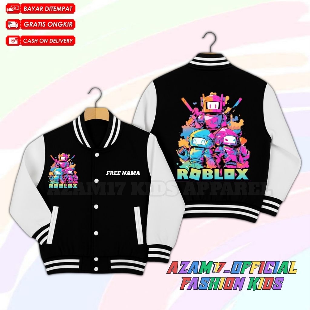 Roblox Game Kids Varsity Baseball Jacket with Free Name Latest Roblox ...