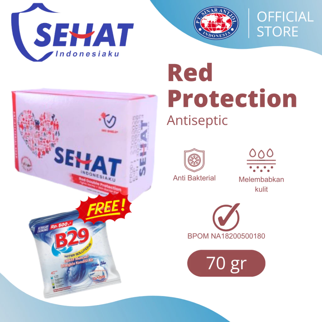 Beli SEHAT PERISAI RED 70GR Gratis B29 Deterjen Watersolution 20gr (LOVE)