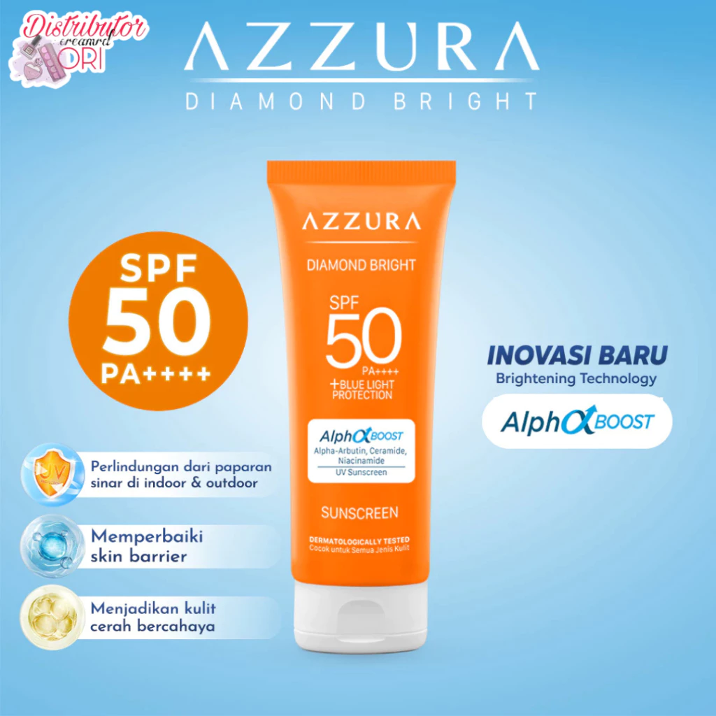 Azzura Diamond Bright Sunscreen 30 Gr - Gambar 2