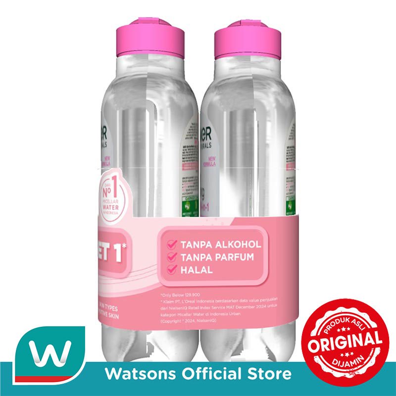 Garnier [Buy 1 Get 1] Micellar Cleansing Water Pink 400ml - Bundle - Gambar 3