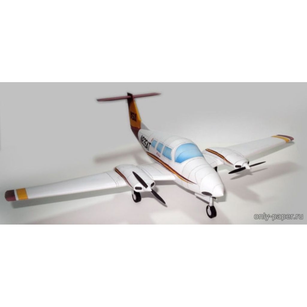 Piper PA-A4 seminole airplane papercraft pattern sheet (3PQ-A20 ...