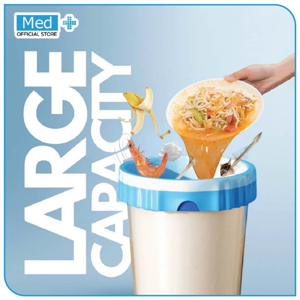 Med+ NEW Kantong Plastik Sampah Gulung Warna Random Premium Isi 15pcs Rumah Tangga Kantong Kresek Tali Serut Trash bag Roll - Gambar 2