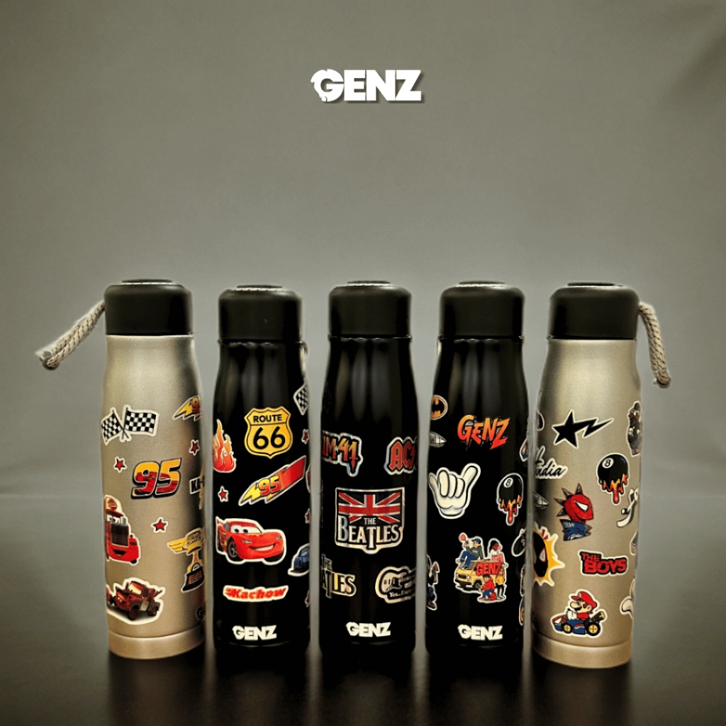 Tumbler Aesthetic Street Grip Stainless Steel 500ml Dengan Gantungan Tali Multi-Rope Tahan Dingin