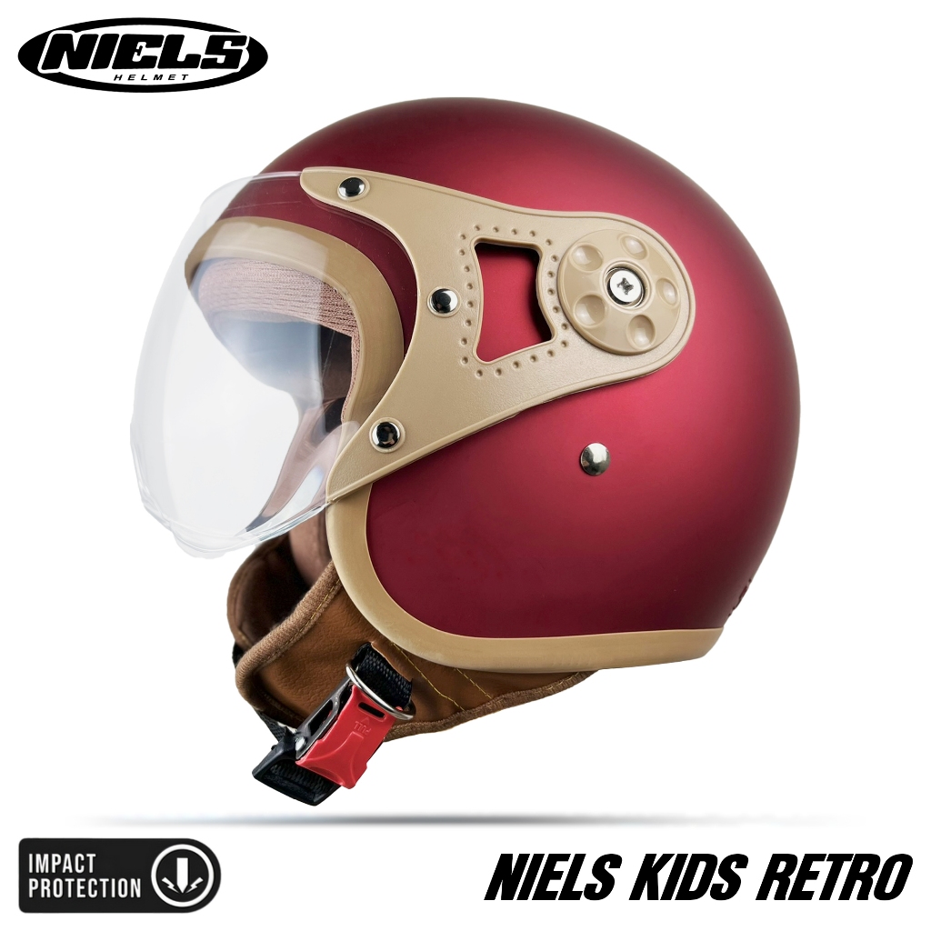 NIELS - Helm Bogo Anak Kaca Pilot Junior 2 - 8 Tahun SNI Motorcycle - Gambar 3