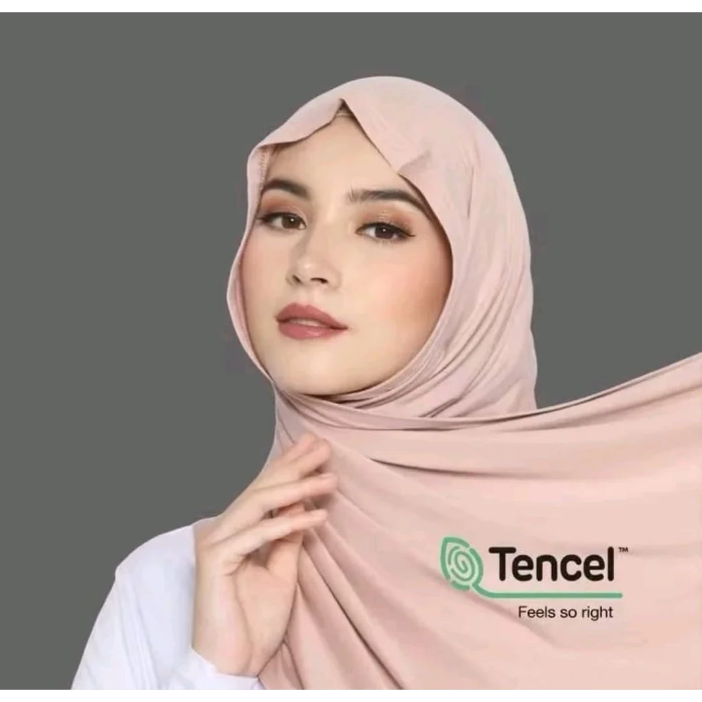 HIJAB Pashmina Tencel Rayon Bamboo / Pashmina Tencel Rayon + Pouch - Gambar 4