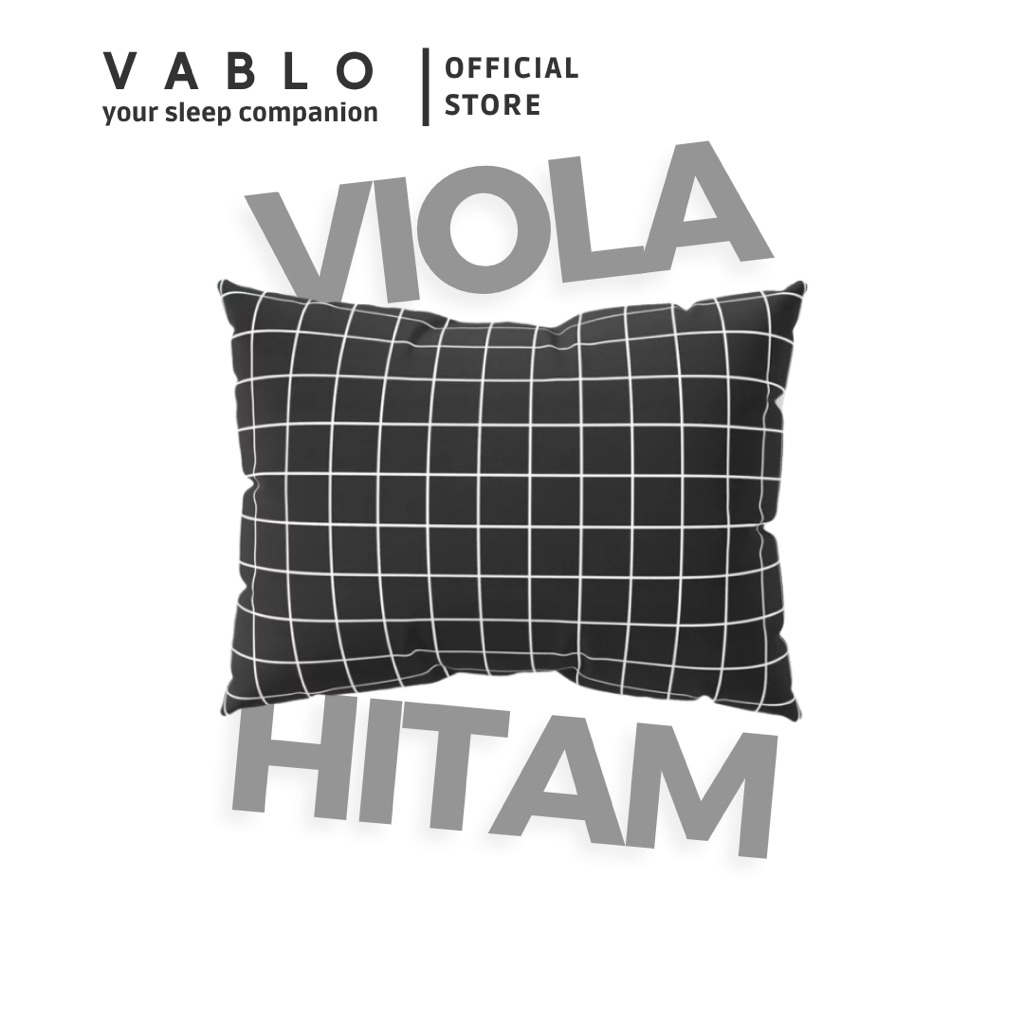PROMO Viola bantal monochrome memory foam - 1pcs - motif hitam - cover premium microtencel - bantal memory foam shreded - Gambar 2