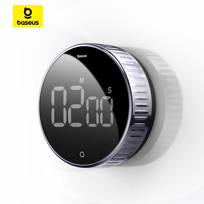 Baseus Timer Heyo Rotation Countdown Digital Kitchen Alarm Pengingat Waktu Lama Masak Magnet