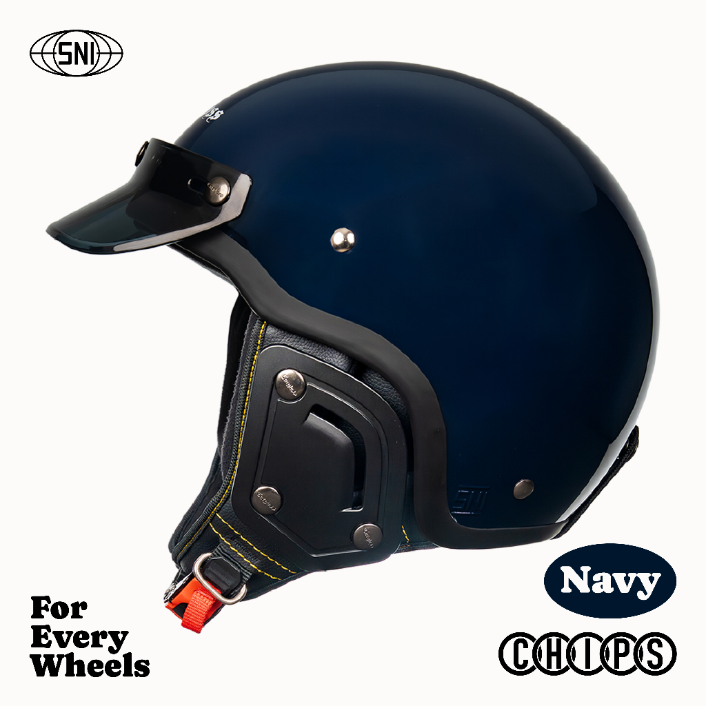 Cargloss CFS Chips Retro Helm Half Face - Navy