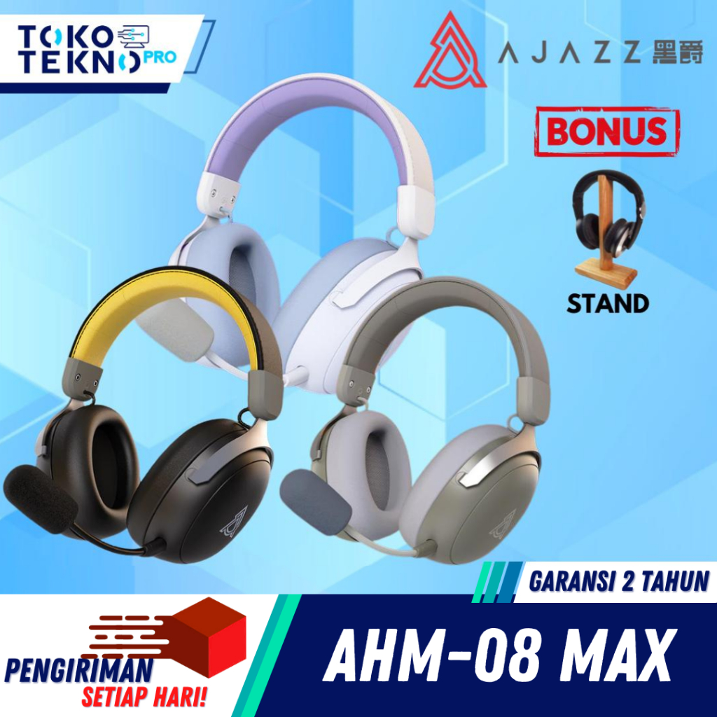 Ajazz AHM08 / AHM-08 MAX Wireless Gaming Headset