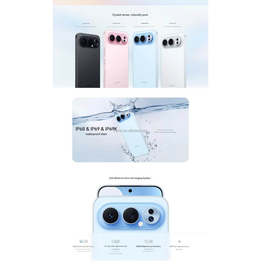 Honor 500 Pro 5G 6.55''AMOLED 120HZ Snapdragon 8 Elite 8000mAh 80W - Gambar 4