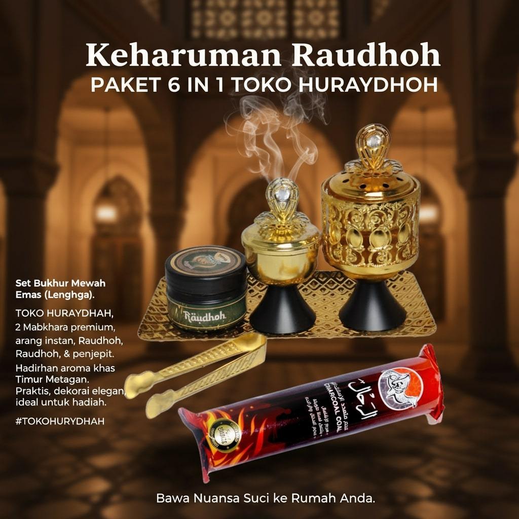 6 in 1 Luxury Gold Bukhur Savings Package - Premium Mabkhara Set ...