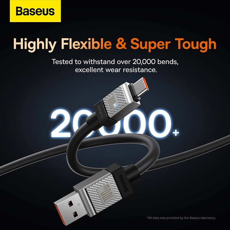 Baseus CoolPlay Series Fast Charging Cable USB to Type-C 100W 1m Black - Gambar 3